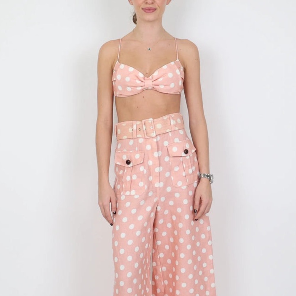 NWT Zimmermann Linen Corsage Tie Top - Picture 2 of 11